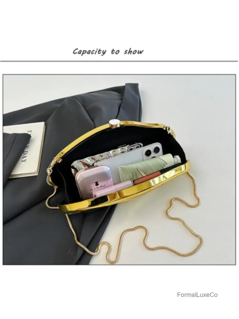 Acrylic Clutch for Women Evening Bag Irregular Shell Handbag Party Wedding